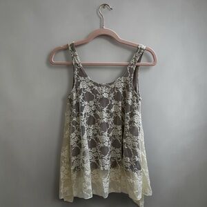 Vintage dELiA*s Lace Overlay Tank Top